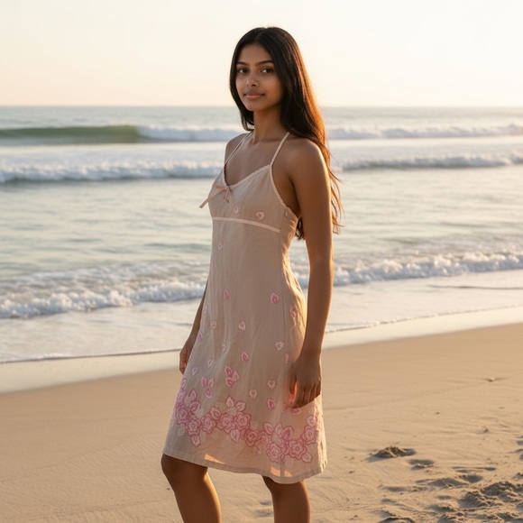 Roxy Embroidered Beach Dress – Size M - Picture 1 of 5